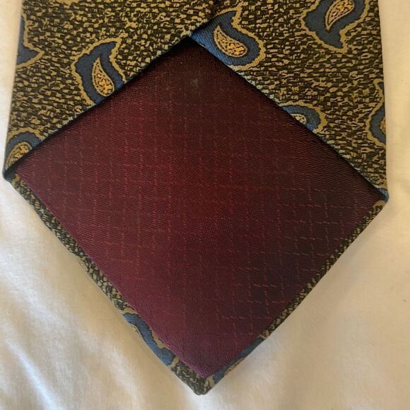 Hathaway Men’s Tie - 100% Silk - green/blue - Picture 7 of 7